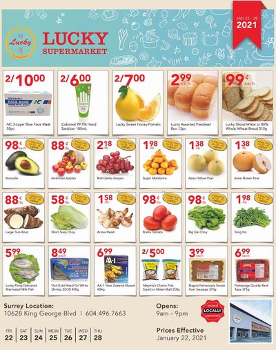Lucky Supermarket (Surrey) Flyer January 22 to 28