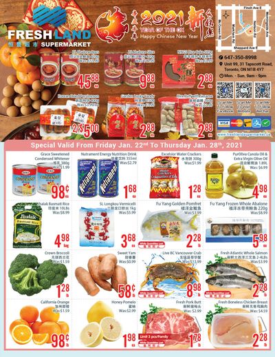 FreshLand Supermarket Flyer January 22 to 28