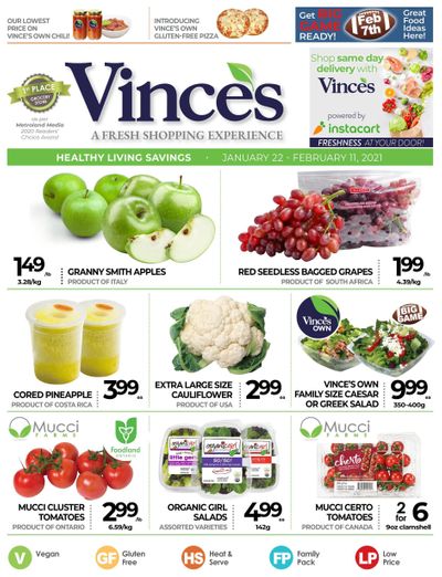 Vince's Market Flyer January 22 to February 11