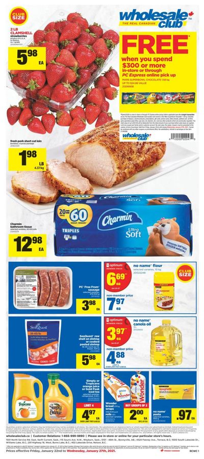 Real Canadian Wholesale Club Flyer January 22 to 27