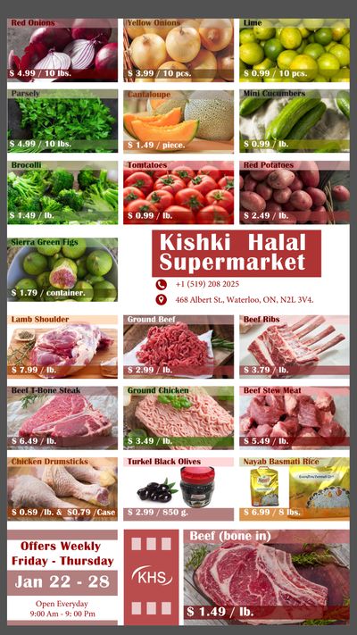 Kishki Halal Supermarket Flyer January 22 to 28