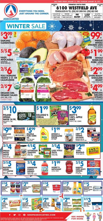 Associated Supermarkets Weekly Ad Flyer January 22 to January 28