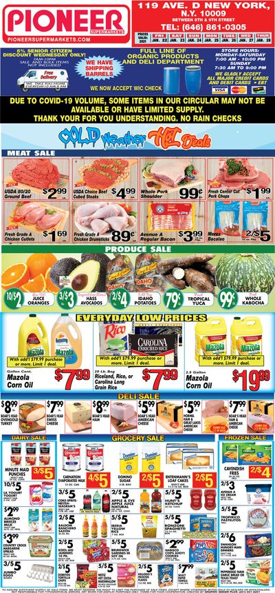 Pioneer Supermarkets Weekly Ad Flyer January 22 to January 28, 2021