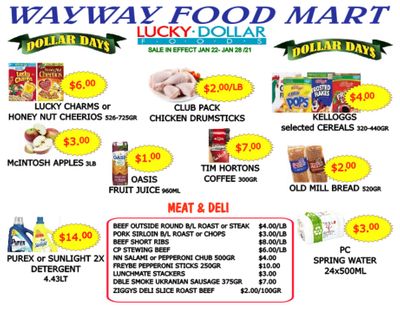 WayWay Food Mart Flyer January 22 to 28