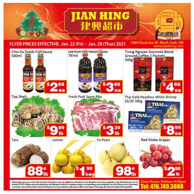 Jian Hing Supermarket (North York) Flyer January 22 to 28