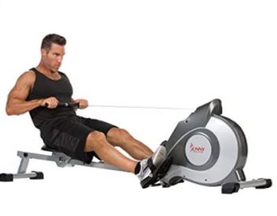 Sunny Health & Fitness Rowing Machine with Magnetic Resistance, LCD Monitor, 8-level Resistance, 1117 mm Step Length, 113 KG Max. Weight - SF-RW5515, Ergometer, Training Computer For $327.53 At Amazon Canada