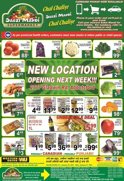 Sabzi Mandi Supermarket Flyer January 22 to 27
