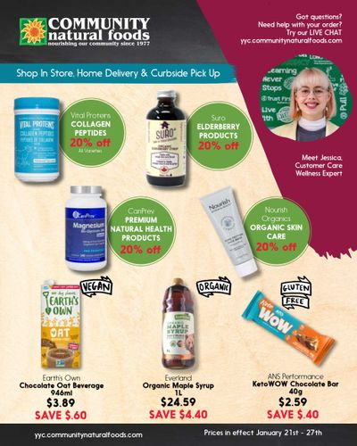 Community Natural Foods Flyer January 21 to 27