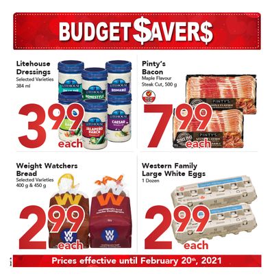 Buy-Low Foods Budget Savers Flyer January 24 to February 20