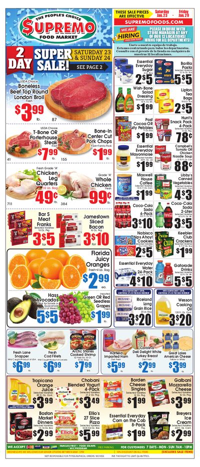 Supremo Food Market Weekly Ad Flyer January 23 to January 29, 2021