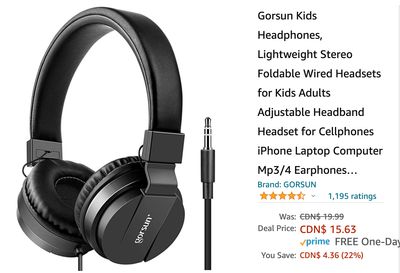 Amazon Canada Deals: Save 22% on Gorsun Kids Headphones + 24% on USB Podcast Condenser Microphone Recording + More Offers