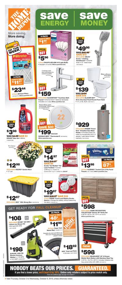 Home Depot (ON) Flyer October 3 to 9