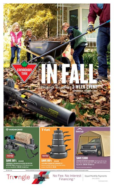 Canadian Tire In Fall Catalogue September 27 to October 17