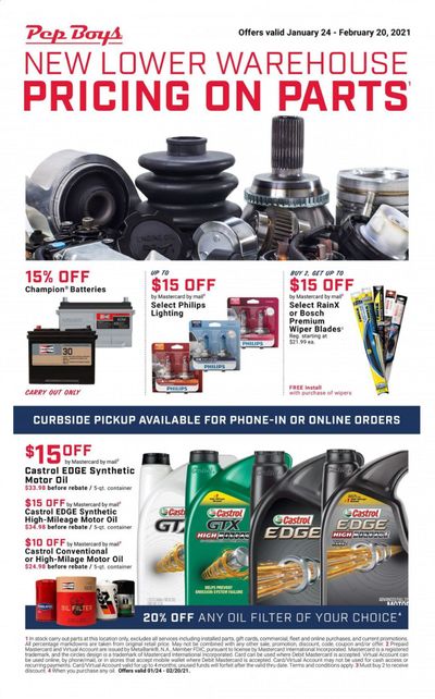 Pep Boys Weekly Ad Flyer January 24 to February 20