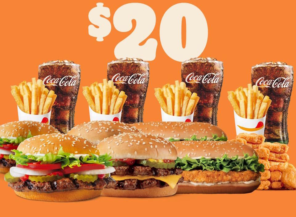 Burger King Introduces the Online or Inapp 20 Ultimate Party Bundle