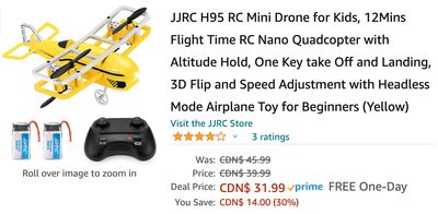 Amazon Canada Deals: Save 30% on Mini Drone for Kids + 54% on Easy Pop Up Beach Tent + More Offers