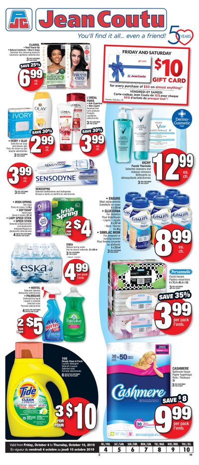 Jean Coutu (NB) Flyer October 4 to 10