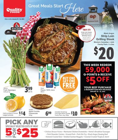 Quality Foods Flyer January 25 to 31