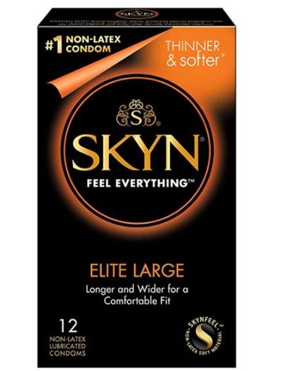 SKYN ELITE LARGE, Polyisoprene, Long-lasting, Ultra Smooth Lubricated Condoms, 12 Count box For $7.69 At Amazon Canada