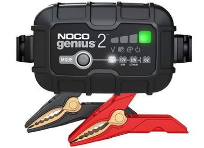 NOCO GENIUS2, 2-Amp Fully-Automatic Smart Charger, 6V And 12V Battery Charger, Battery Maintainer, Trickle Charger, And Battery Desulfator With Temperature Compensation For $58.97 At Amazon Canada