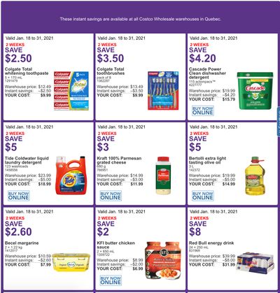 Costco Canada More Savings Weekly Coupons/Flyers for: Quebec, until January 31