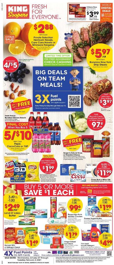 King Soopers (CO, WY) Weekly Ad Flyer January 27 to February 2