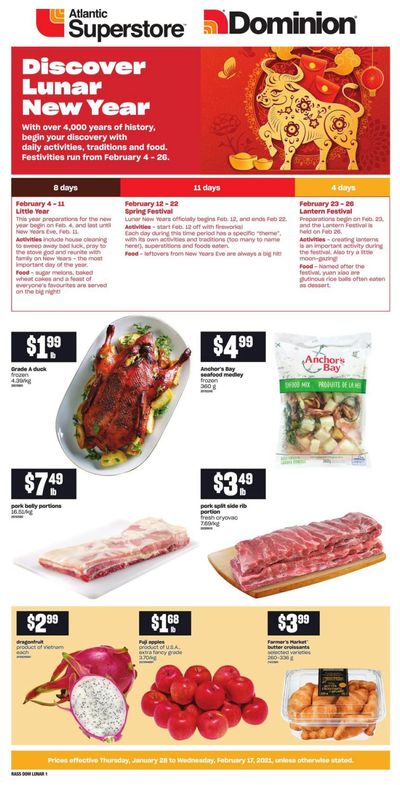 Atlantic Superstore Chinese New Year Flyer January 28 to February 17