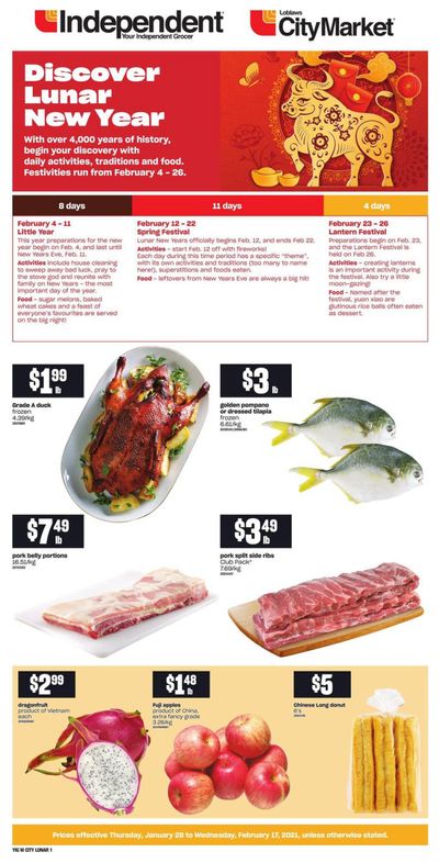 Independent Grocer (West) Chinese New Year Flyer January 28 to February 17