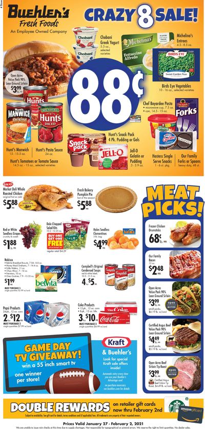 Buehler's Fresh Foods Weekly Ad Flyer January 27 to February 2, 2021