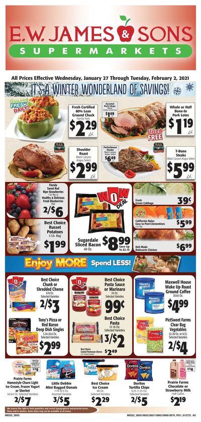 E.W. James & Sons Weekly Ad Flyer January 27 to February 2, 2021