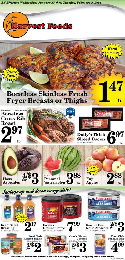 Harvest Foods Weekly Ad Flyer January 27 to February 2, 2021