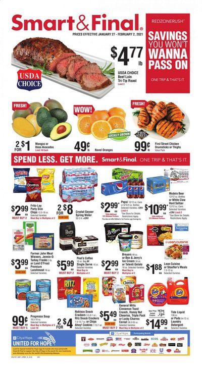 Smart & Final (AZ, CA, NV) Weekly Ad Flyer January 27 to February 2