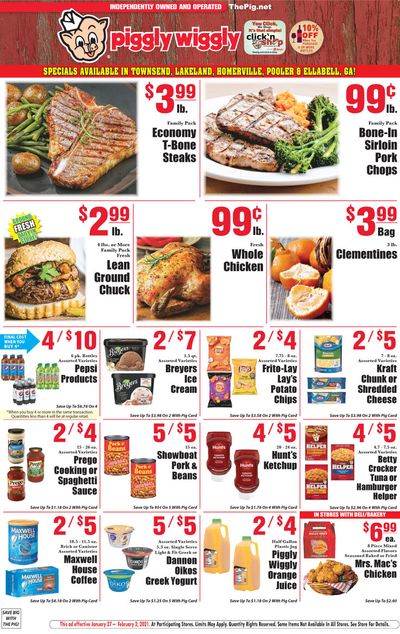 Piggly Wiggly (GA) Weekly Ad Flyer January 27 to February 2, 2021