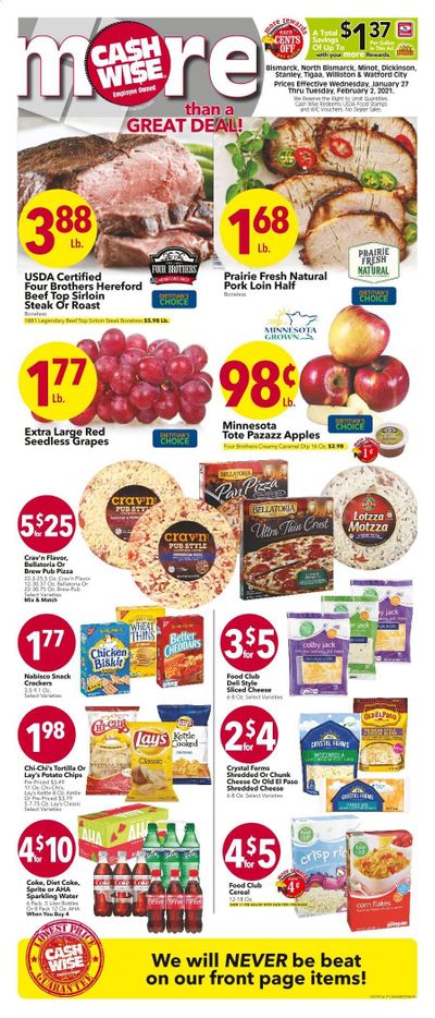 Cash Wise (MN, ND) Weekly Ad Flyer January 27 to February 2