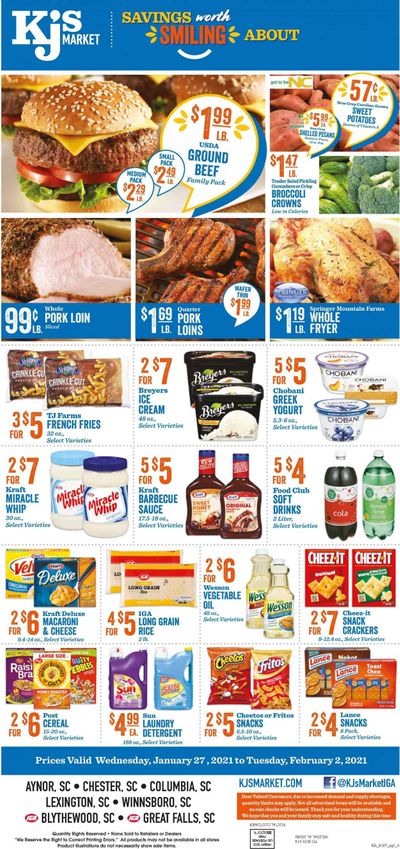 KJ´s Market (GA, SC) Weekly Ad Flyer January 27 to February 2