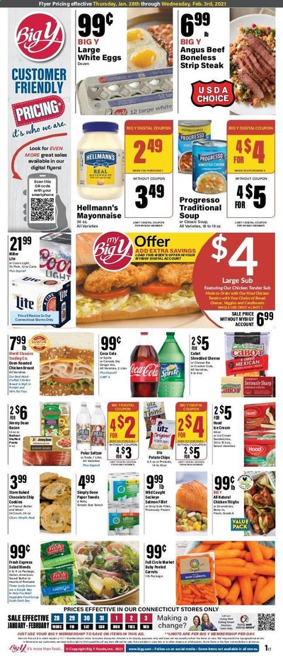 Big Y (CT) Weekly Ad Flyer January 28 to February 3