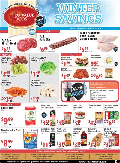 Tru Value Foods Flyer January 27 to February 2