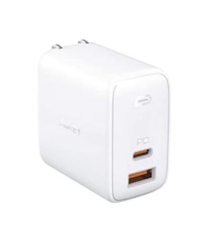 USB C Charger AUKEY Omnia 65W Fast Charger (Dual Port USB C PD 3.0 Plus USB A) with GaNFast Technology and Dynamic Detect PD Charger Wall Charger for iPhone 11 Pro Max, Google Pixel 3 XL, LG, Samsung (White) For $39.50 At Amazon Canada