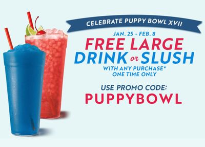 Get a Free Drink or Slush with Any In-app Purchase at Sonic Drive-in Through to February 8