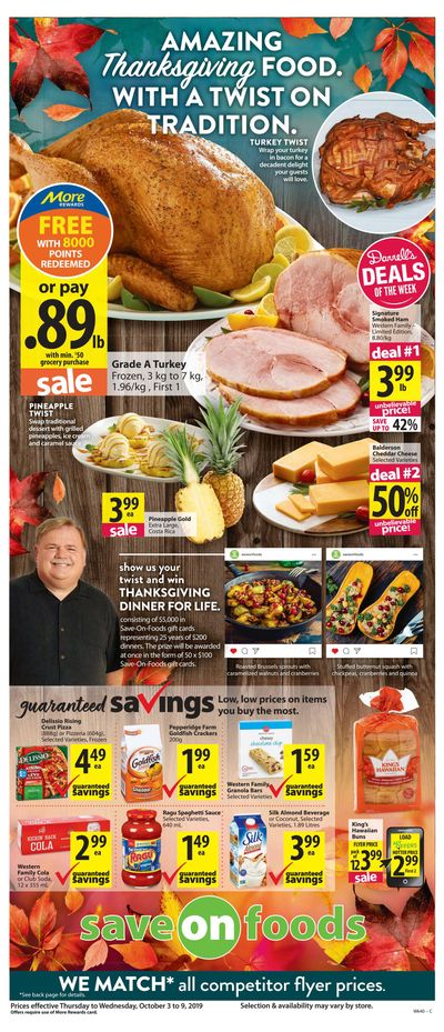 Save on Foods (SK) Flyer October 3 to 9