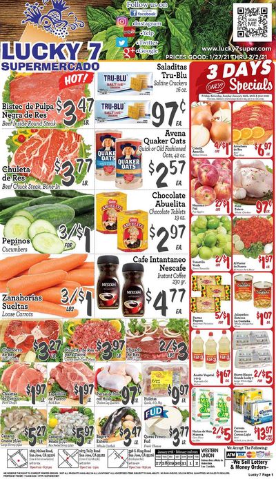 Lucky 7 Supermarket Weekly Ad Flyer January 27 to February 2, 2021