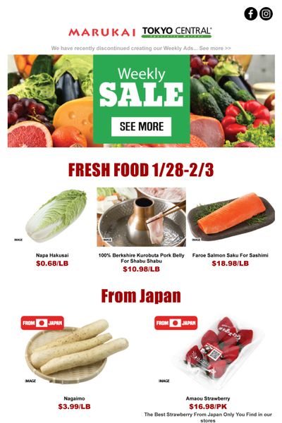 Marukai Weekly Ad Flyer January 28 to February 3, 2021