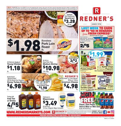 Redner's Weekly Ad Flyer January 28 to February 3, 2021