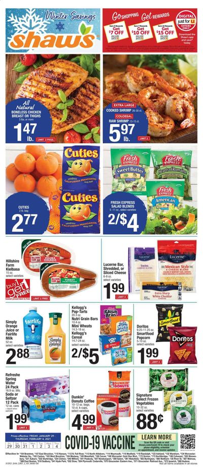 Shaw’s (MA, ME, NH, RI, VT) Weekly Ad Flyer January 29 to February 4