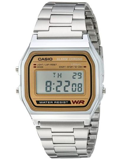 Casio A158WA-9 Casio Silver & Camel Digital Watch For $23.10 At Amazon Canada