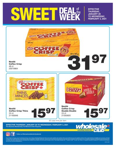 Wholesale Club Sweet Deal of the Week Flyer January 28 to February 3