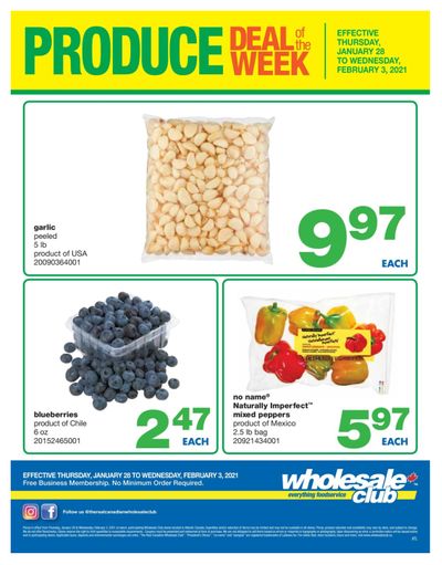 Wholesale Club (Atlantic) Produce Deal of the Week Flyer January 28 to February 3