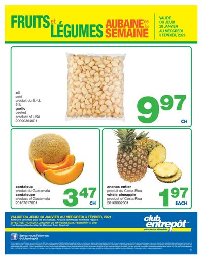 Wholesale Club (QC) Produce Deal of the Week Flyer January 28 to February 3