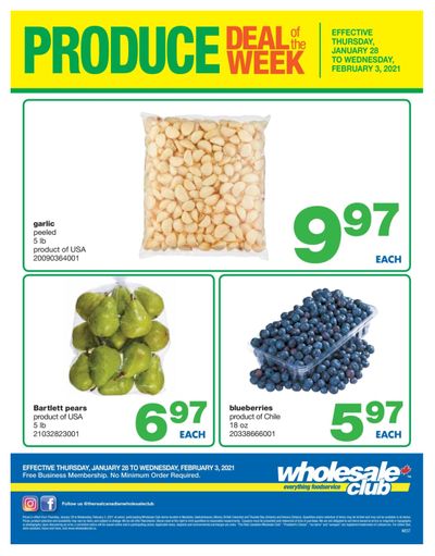 Wholesale Club (West) Produce Deal of the Week Flyer January 28 to February 3