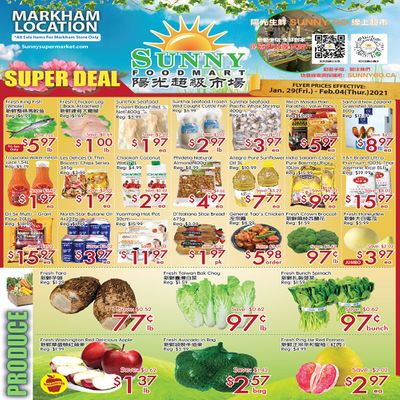 Sunny Foodmart (Markham) Flyer January 29 to February 4